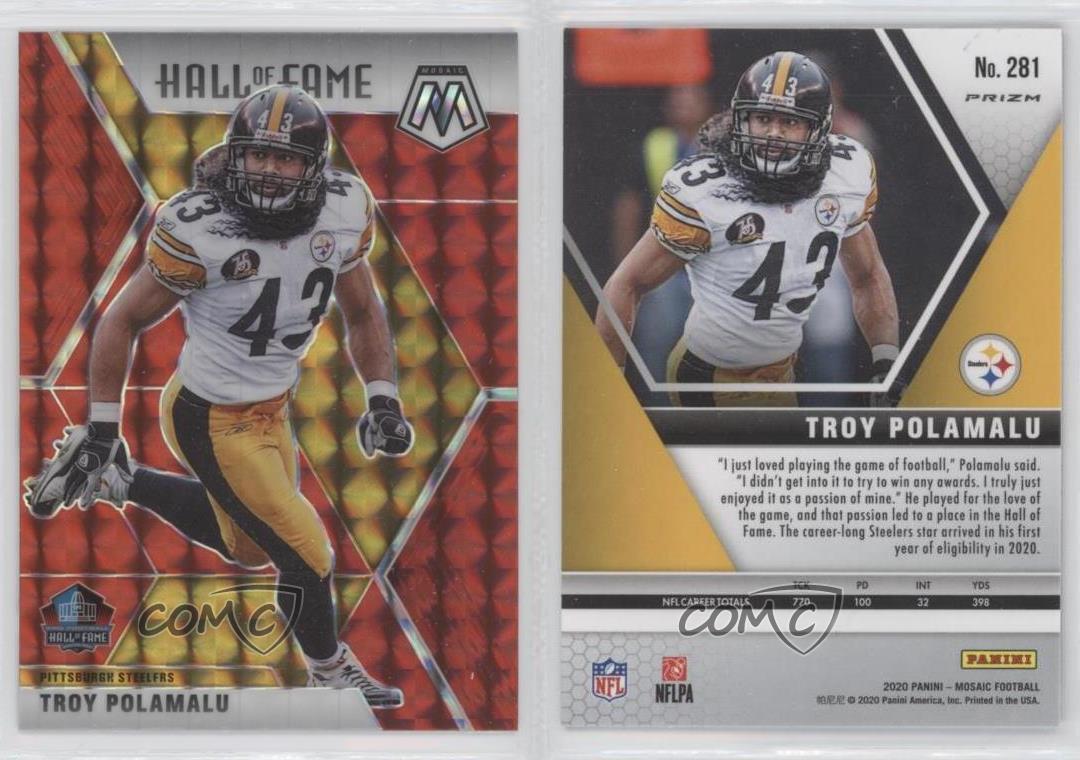 Troy Polamalu Pittsburgh Steelers Mosaic Hall of Fame Base Card #281