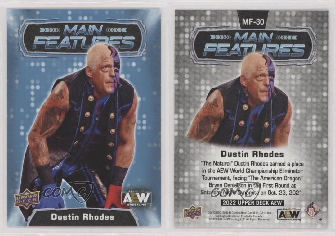 2022 Upper Deck AEW All Elite Wrestling Main Features Dustin Rhodes #MF-30