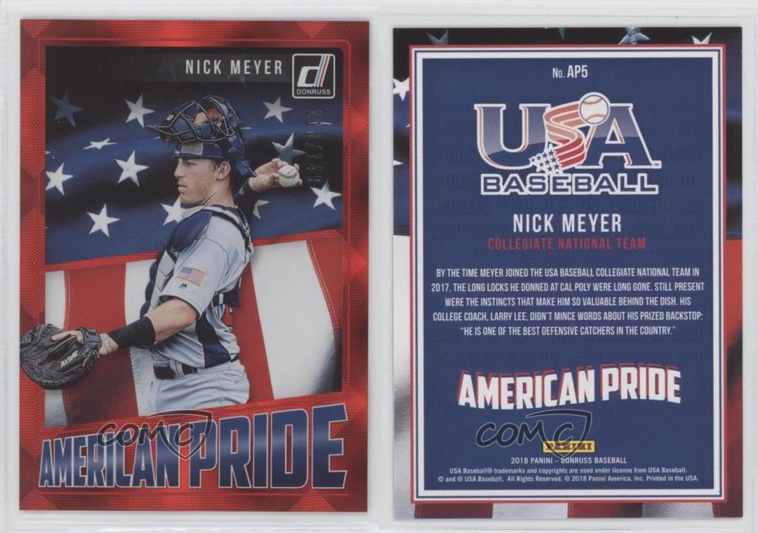2018 Panini Donruss American Pride Red Nick Meyer #AP5 /149