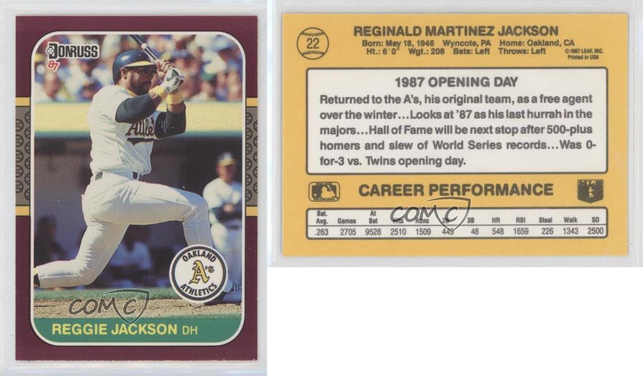 1987 Donruss #22 Reggie Jackson : Everything Else 