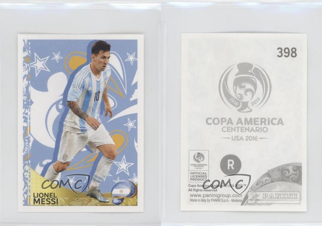 2016 Panini Copa America Centenario Album Stickers Lionel Messi #398 - Foto 5 di 7