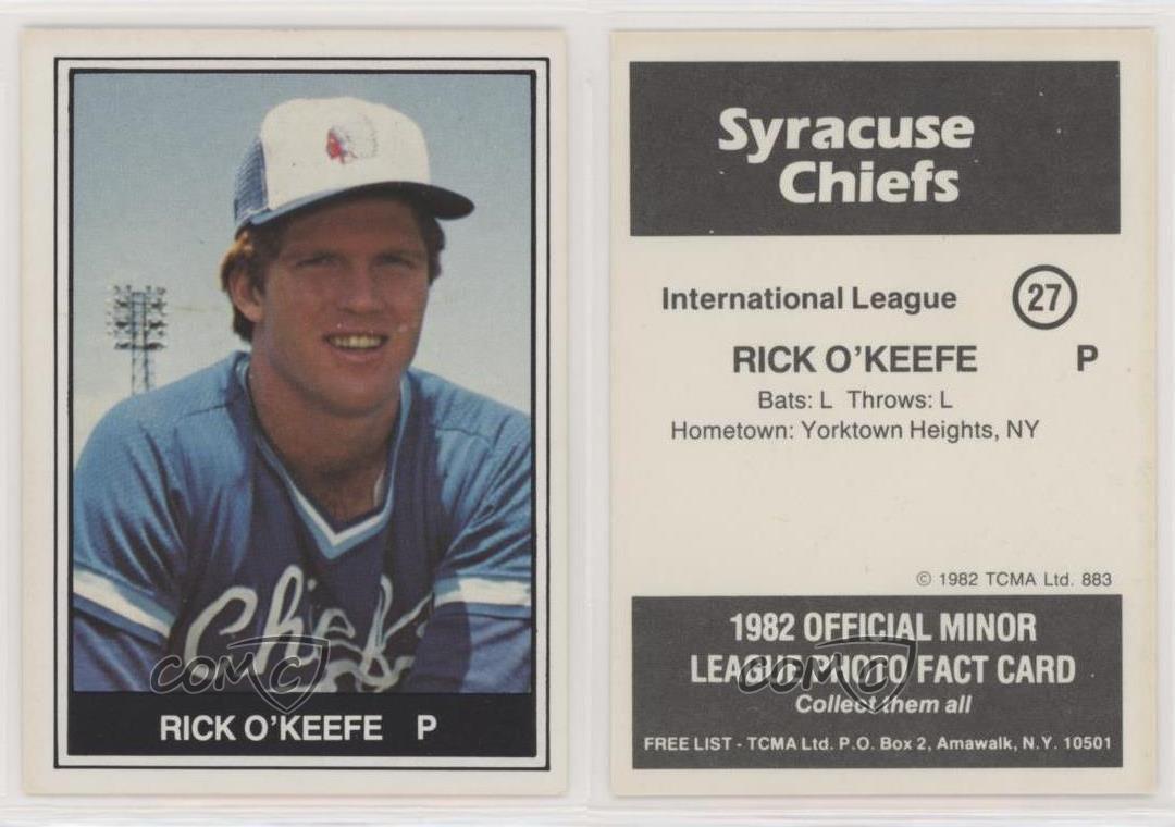 1982 TCMA Minor League Rick O'Keeffe Rick O'Keefe #883