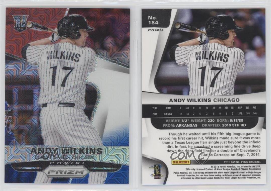 2015 Panini Prizm Rosso Bianco e Blu Mojo Prizm Andy Wilkins #184 - Foto 3 di 4