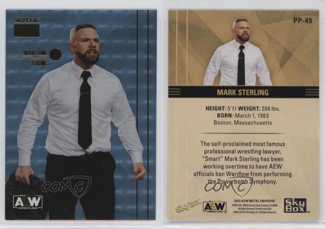 Skybox Metal Universe 2022 AEW All Elite Wrestling Star Sapphires Mark Sterling - Imagen 3 de 4