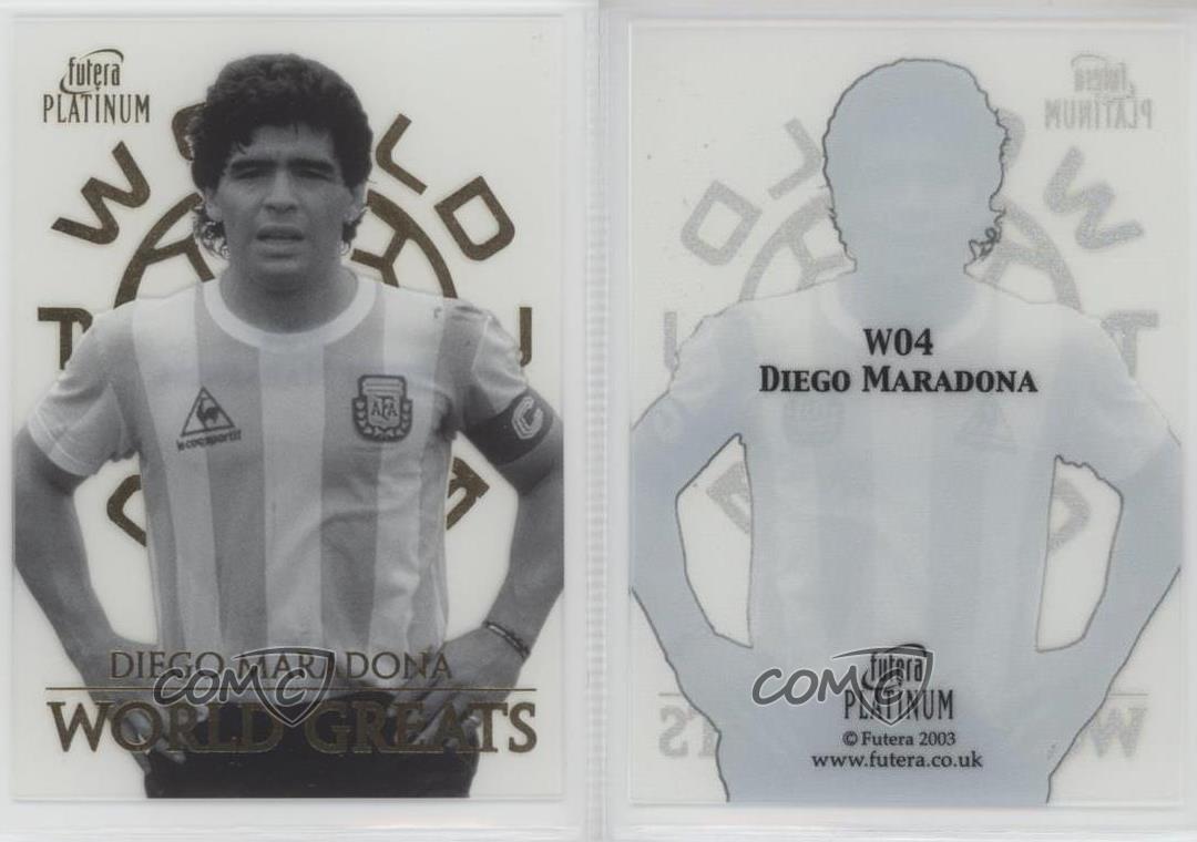 2003 Futera Platinum World Greats Diego Maradona #W04 | eBay