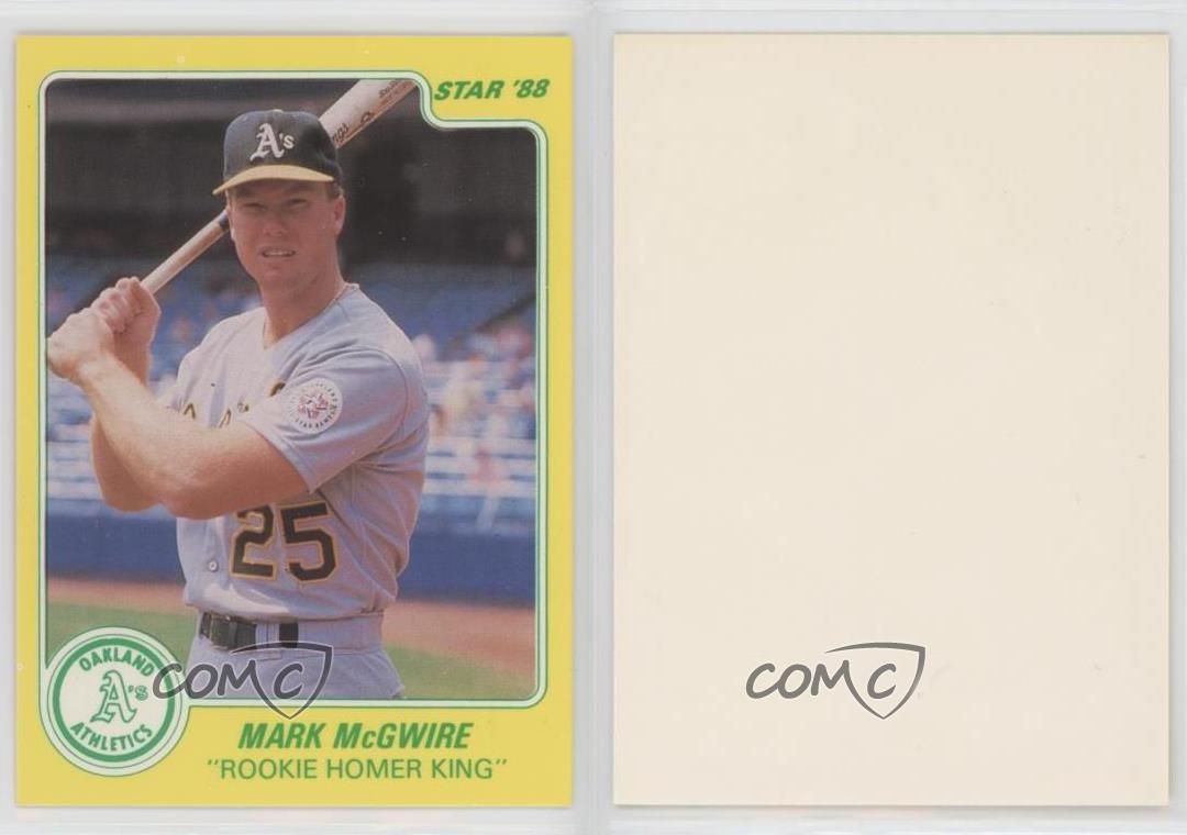 Mark McGwire 1988 Star Company Oakland A's Yellow Promo Baseball Card 