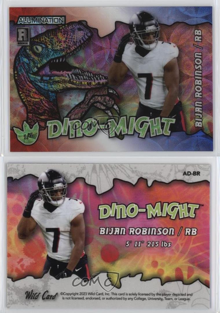 Esclusiva Wild Card Alluminazione DinoMight 2023 /3 Bijan Robinson #AD-BR - Foto 3 di 3