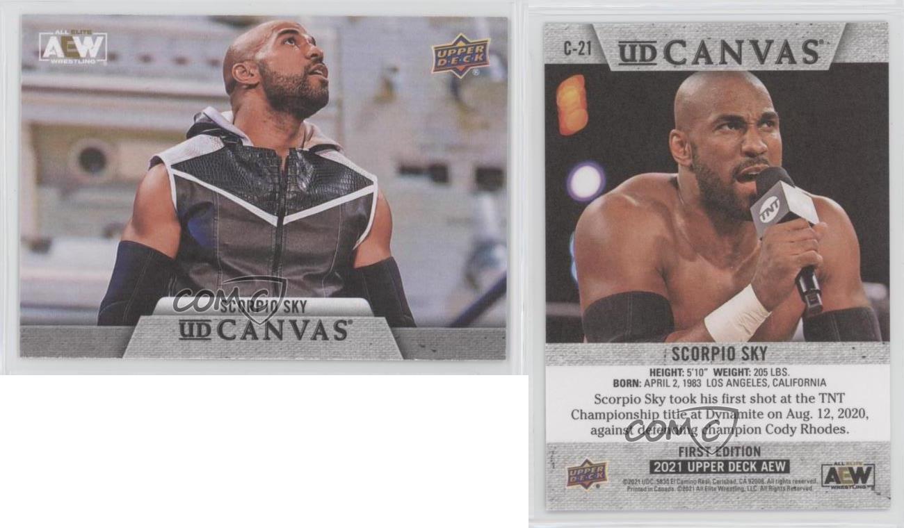 2021 Upper Deck AEW All Elite Wrestling Canvas Scorpio Sky #C-21 Rookie RC