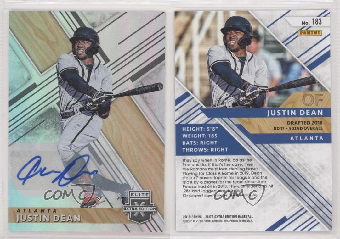 2019 Panini Elite Extra Edition Auto Justin Dean #183 Auto