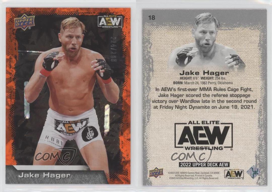 2022 Upper Deck AEW All Elite Wrestling Dynamite /299 Jack Swagger Jake Hager