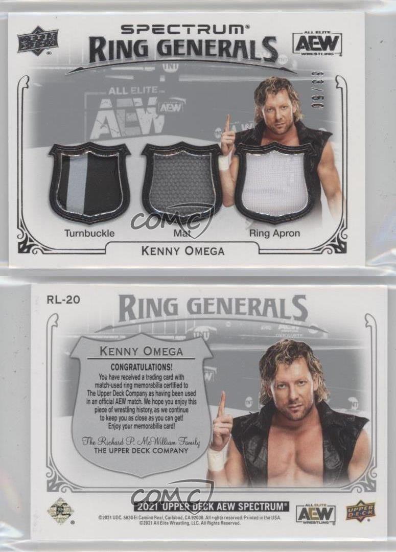 2021 Upper Deck AEW Spectrum Ring Generals Relics /50 Kenny Omega #RL-20