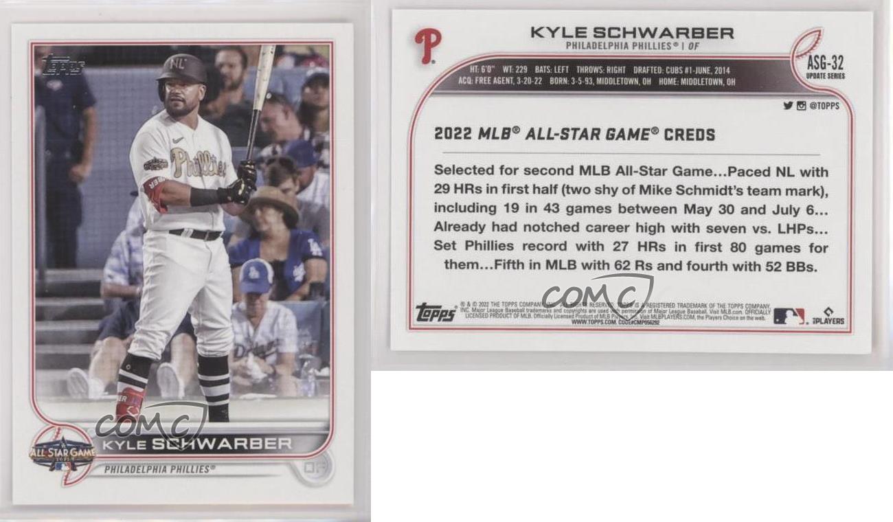 2022 Topps Update 2022 MLB All-Star Game Kyle Schwarber #ASG-32