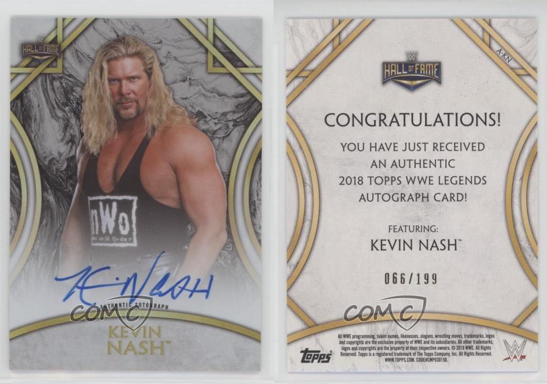 2018 Topps Legends of the WWE Auto/199 Kevin Nash #A-KN Auto - Imagen 3 de 3