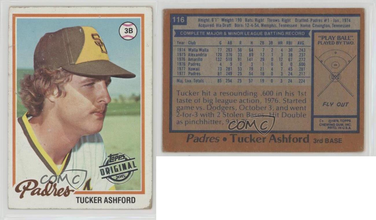 2015 Topps Originals Buyback Tucker Ashford #1978-116 Baseball Card