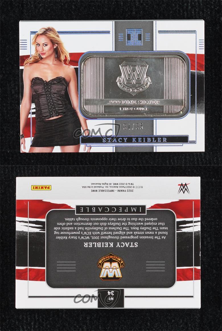 2022 Panini Impeccabile WWE WWE Legends Logo Argento /35 Stacy Keibler #34 - Foto 3 di 3