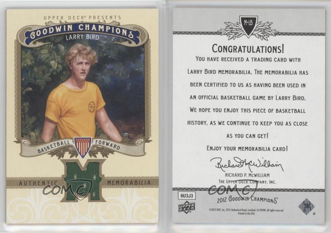 2012 Upper Deck Goodwin Champions Authentic Memorabilia Larry Bird #M-LB HOF - Picture 3 of 3