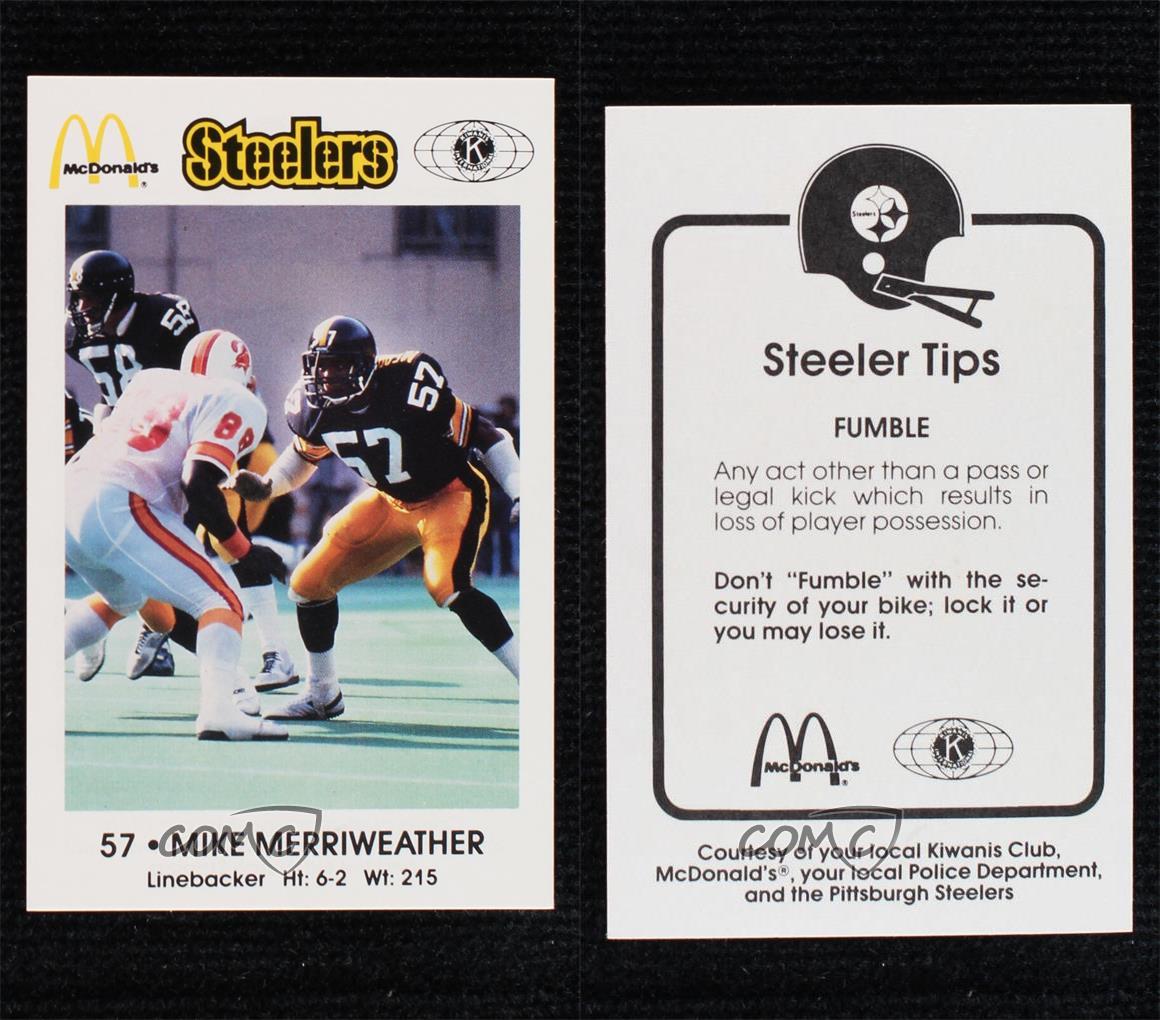 1984 McDonald's Pittsburgh Steelers Police Mike Merriweather #57 - Picture 4 of 4