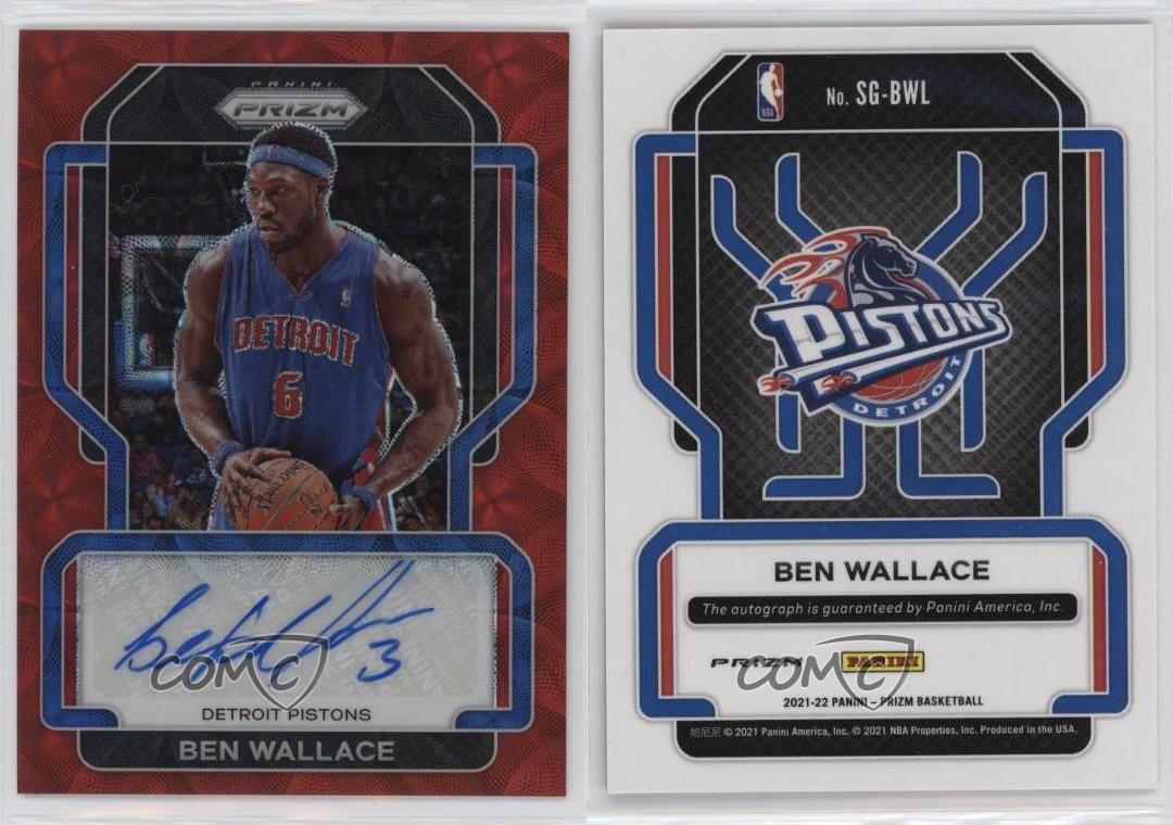 2021-22 Panini Prizm Signatures Choice Prizm Ben Wallace #SG-BWL Auto HOF - Picture 3 of 3