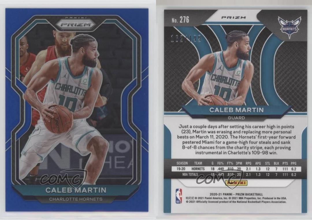 2020-21 Panini Prizm Blue Prizm /199 Caleb Martin #276 Rookie RC 