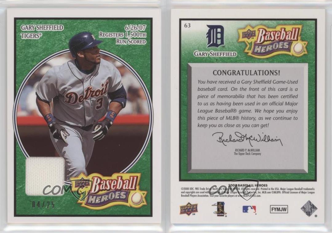 Gary Sheffield MLB Memorabilia, Gary Sheffield Collectibles