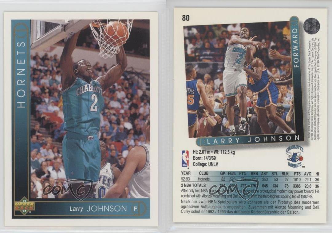 1993-94 Upper Deck International German Larry Johnson #80