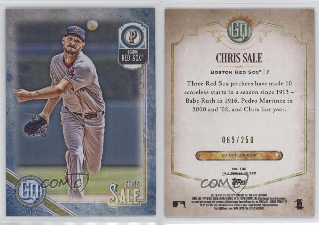 Remise 2018 Topps Gypsy Queen Indigo /250 Chris Sale #100