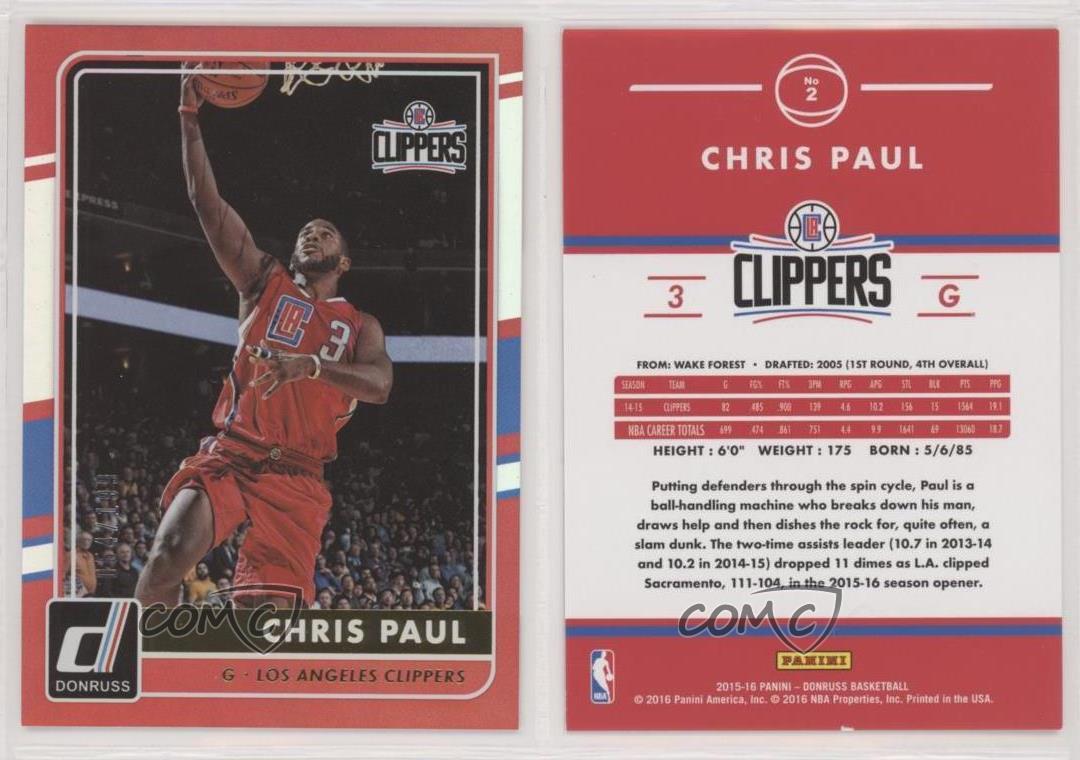 2015-16 Panini Donruss Holo offres /199 Chris Paul #2