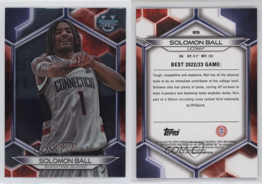2023-24 Bowman U outlet Best Solo Ball Solomon Ball #89