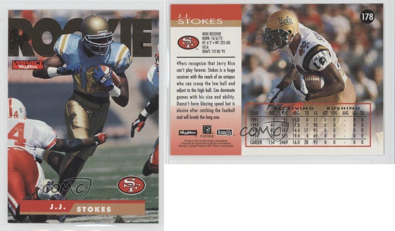 1995 Skybox Impact JJ Stokes #178 Rookie RC | eBay