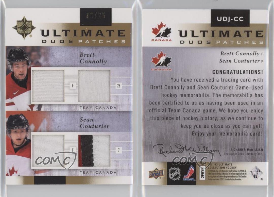 2011-12 Ultimate Collection /50 Brett Connolly Sean Couturier #UDJ-CC Rookie RC