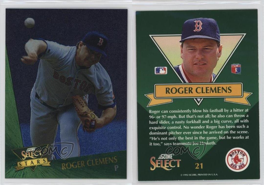 1993 Score Select Stars Roger Clemens #21