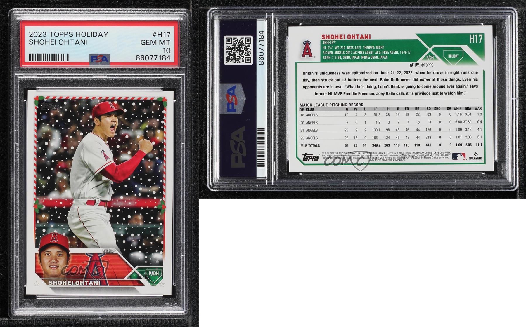 2023 Topps Holiday Shohei Ohtani #H17 PSA 10 GEM MT - Picture 3 of 4