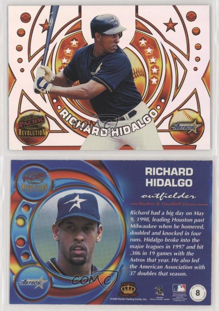 1998 Pacific Revolution Rookies and Hardball Heroes Richard Hidalgo #8 - Picture 4 of 4