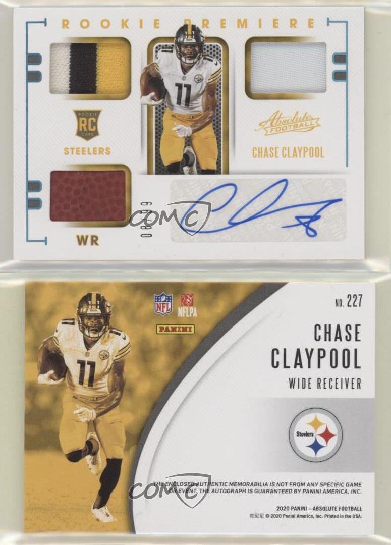 Chase Claypool Pittsburgh Steelers Autographed 2020 Panini Prizm