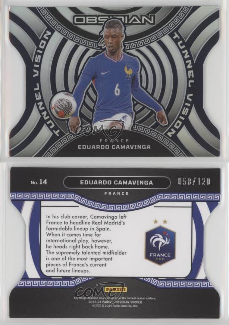 2023-24 Panini Ossidiana Tunnel Vision /120 Eduardo Camavinga #14 - Foto 3 di 3