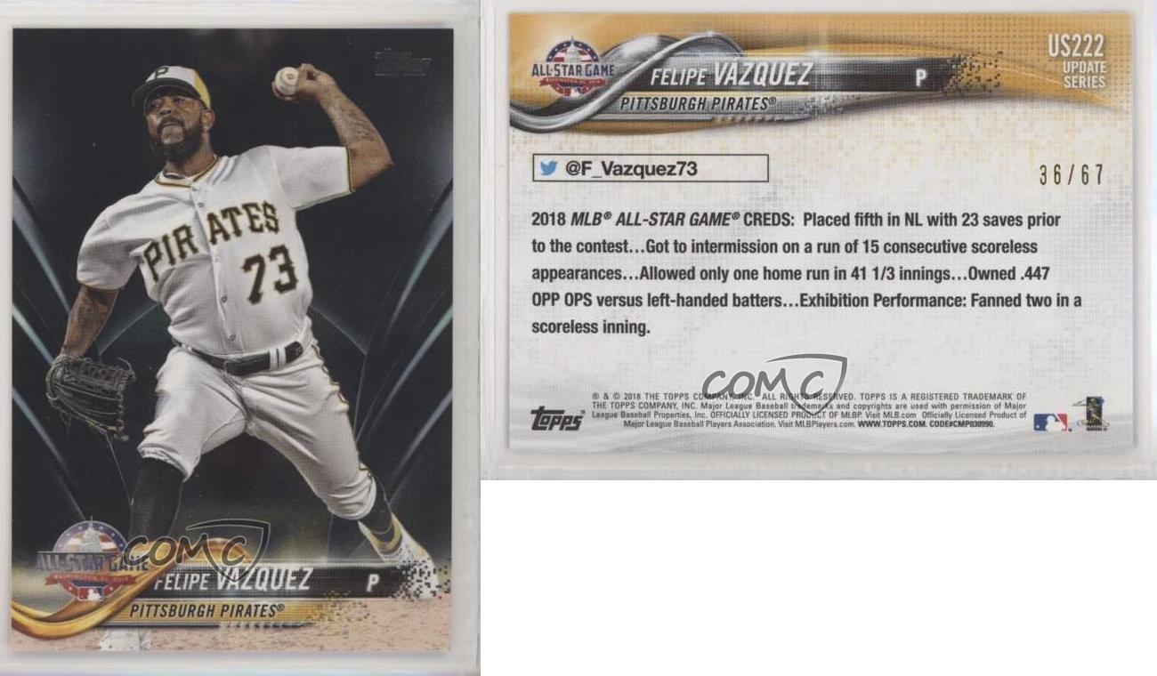 Felipe Vazquez - Pirates #US222 Topps Baseball 2018 Update Series