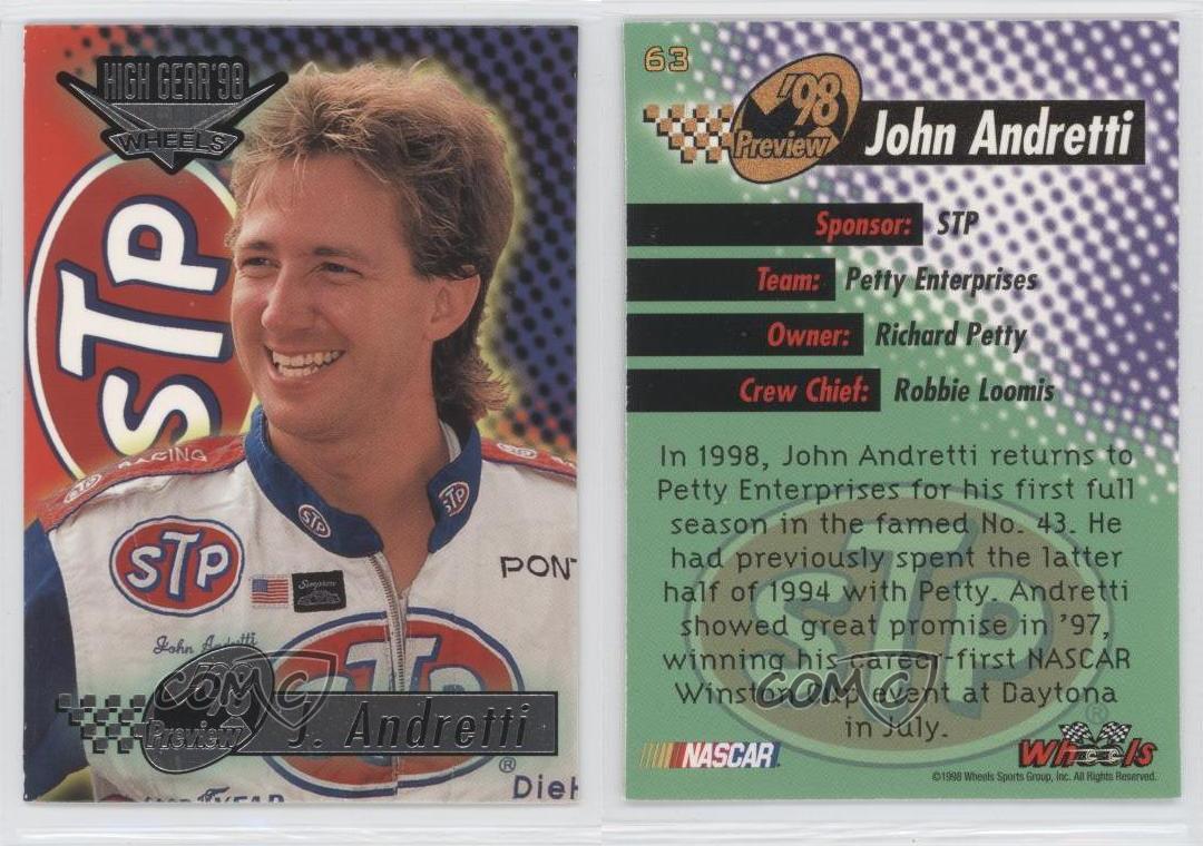 1998 Wheels High Gear John Andretti #63