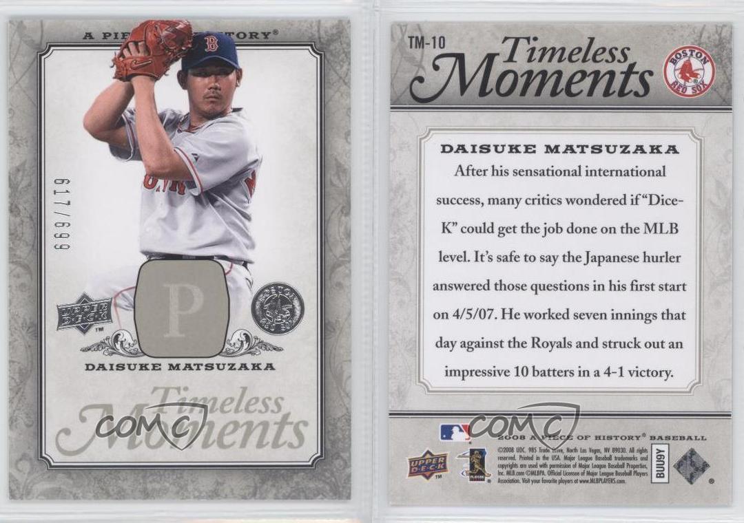 2008 Upper Deck A Piece of History Timeless Moments /699