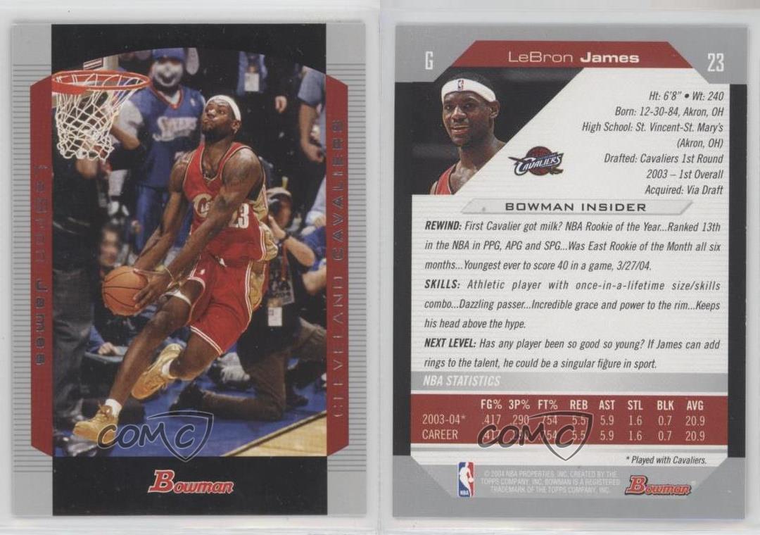 2004-05 Bowman Draft LeBron James #23 - Foto 7 di 7