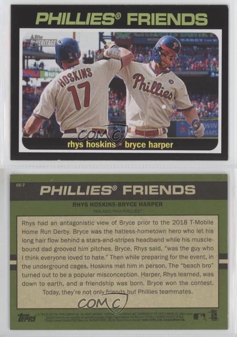  2020 Topps Heritage High Number Combo Cards #CC-7 Rhys Hoskins/Bryce  Harper Philadelphia Phillies Official MLB Major League Baseball Trading  Card : Collectibles & Fine Art