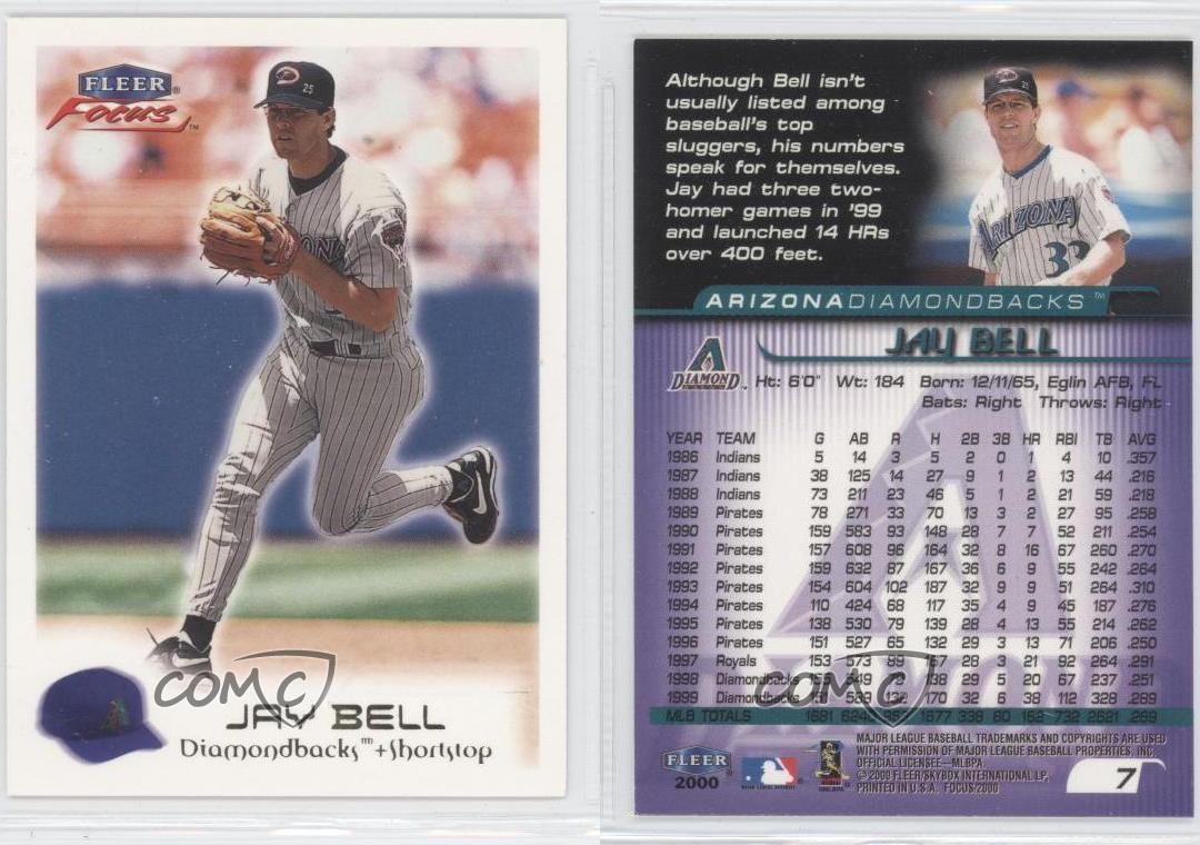 Jay Bell 2000 Fleer Focus #7 Arizona Diamondbacks Baseball Card