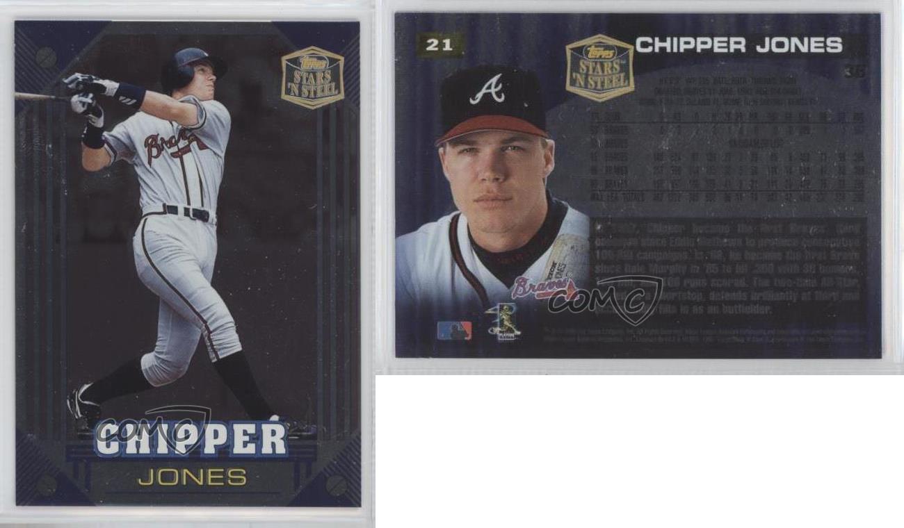 1998 Topps Stars 'n Steel Chipper Jones #21 HOF - Picture 3 of 5