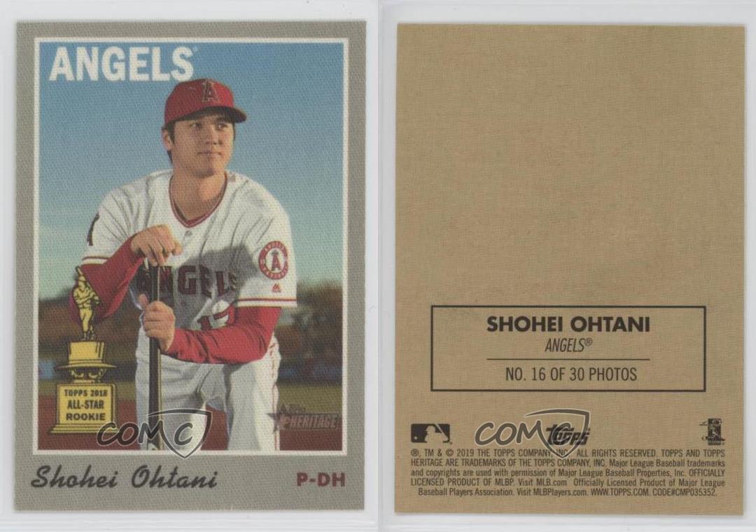 2019 Topps Heritage High Number 1970 Cloth Stickers Shohei Ohtani #16