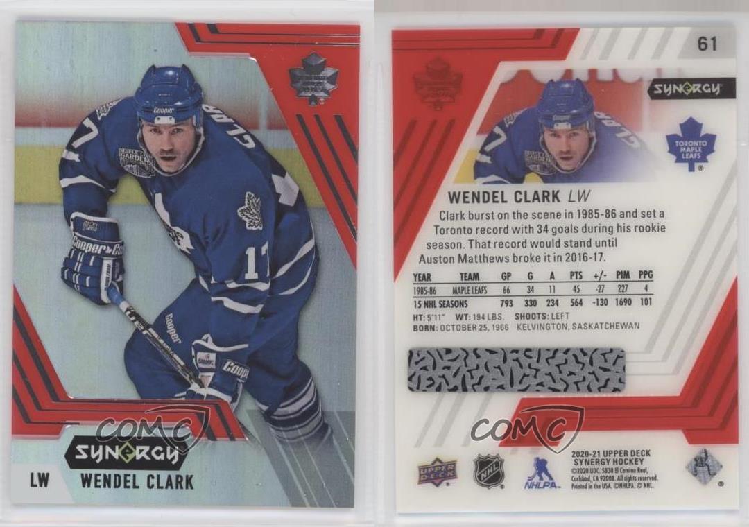 Upper Deck Synergy Legends Red Codes Wendel Clark #61 2020-21 - Imagen 3 de 4