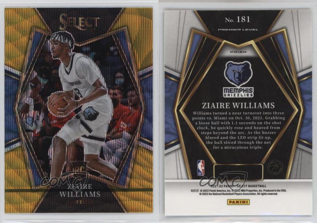 Ziaire Wiliams Rookie Orange Wave Prizm 10/75 - 2021-22