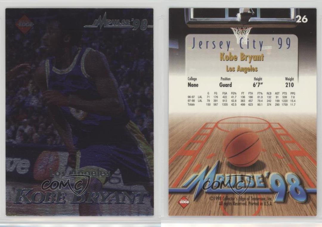 Base - Jersey City 99 #26 Basketball Card Kobe Bryant 1998-99 Collectors Edge Impulse - 