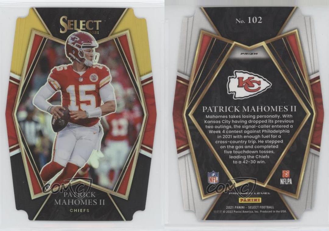 Patrick Mahomes II 2021 Panini Select Premier Level Black and Gold