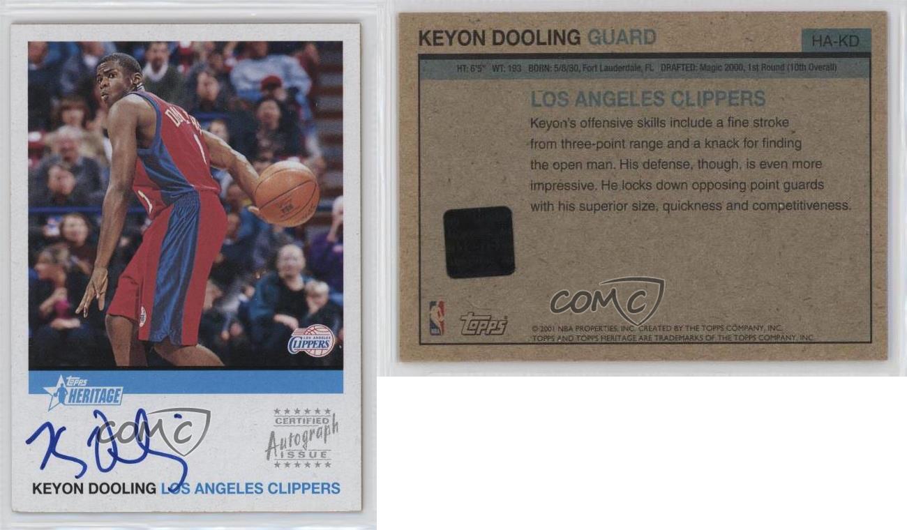 2000-01 Topps Heritage Auto Keyon Dooling #HA-KD Rookie Auto RC - Picture 4 of 4