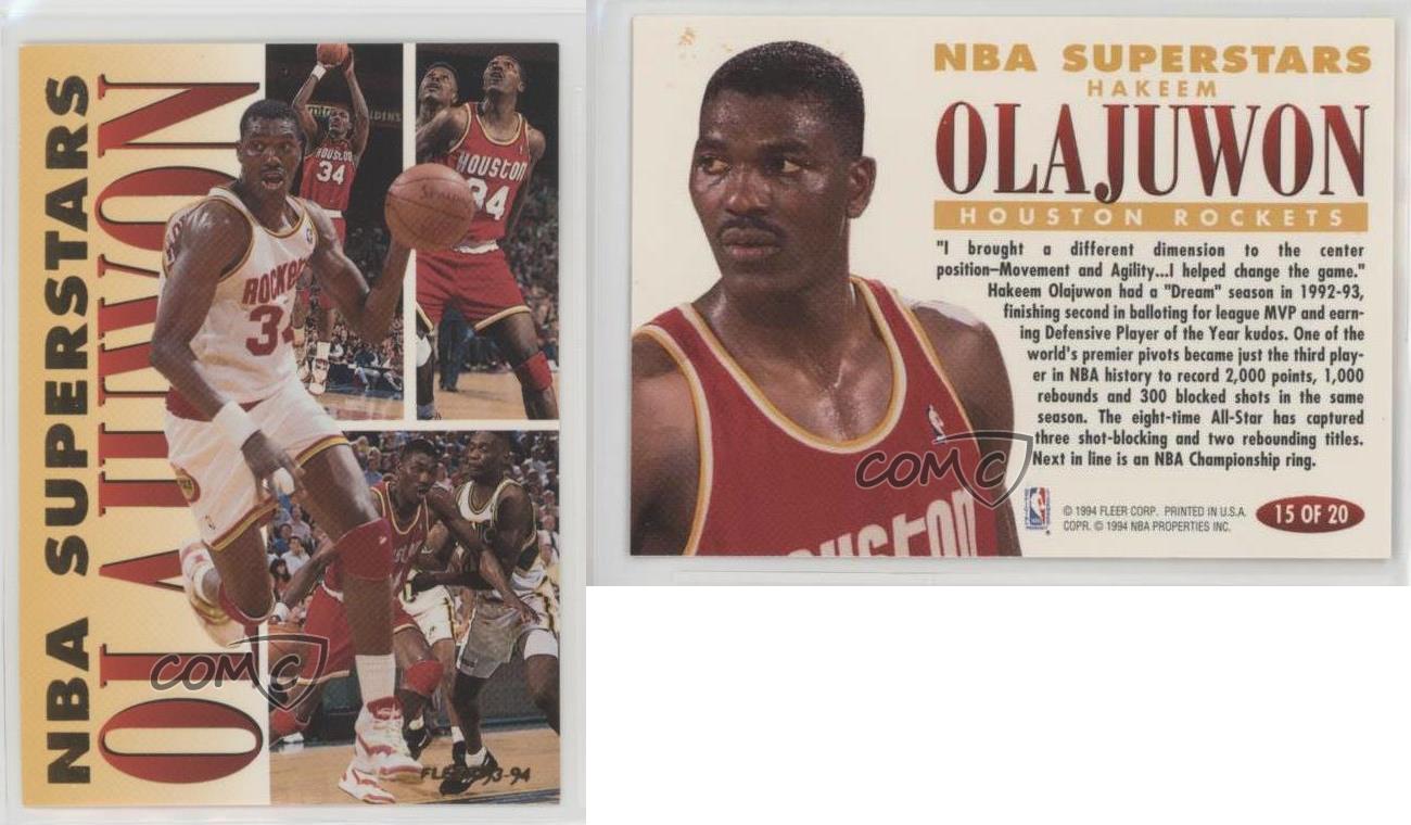 1993-94 Fleer NBA Superstars Hakeem Olajuwon #15 HOF