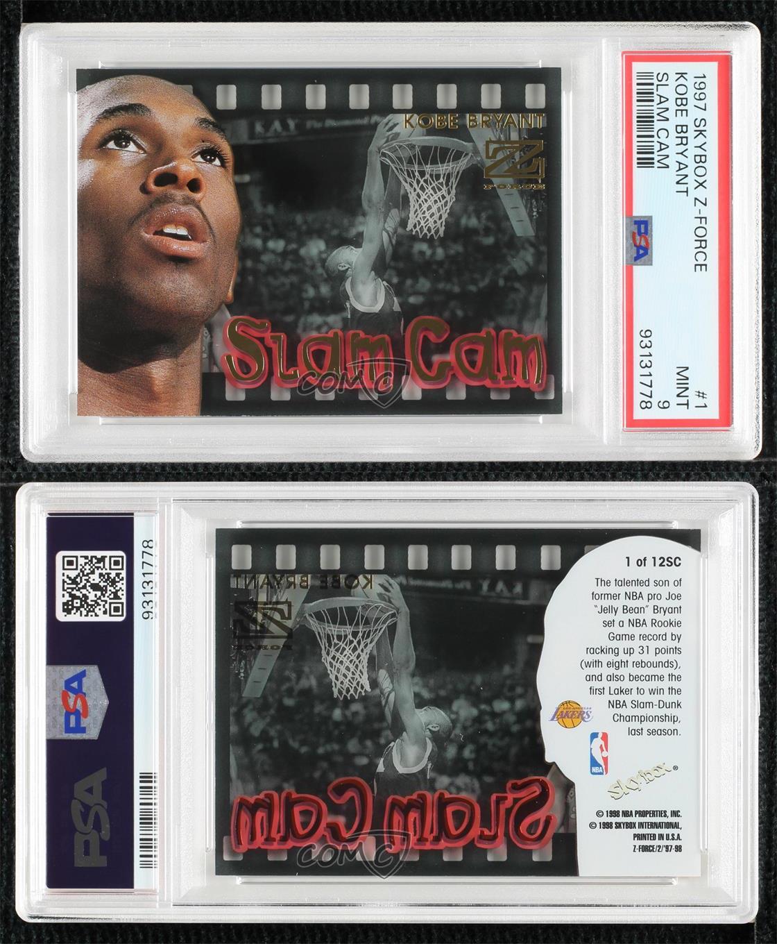 1997-98 Skybox Z-Force Slam Cam Kobe Bryant #1SC PSA 9 MINT 1997-98 Skybox Z-Force Slam Cam Kobe Bryant #1SC PSA 9 MINT
